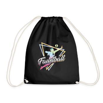Faustball Faustballer Rundschlag Ballsport - Turnbeutel - Schwarz - Vorne