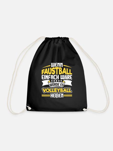 Wenn Faustball einfach wäre Faustballer Fistball - Turnbeutel - Schwarz