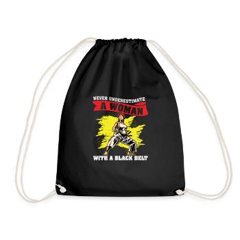 Never Underestimate A Woman Black Belter Karaté - Sac de sport léger - noir - Devant