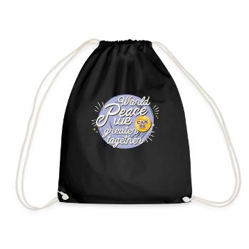 Nous plus grands ensemble pas de guerre Hippies Paix mondiale - Sac de sport léger - noir - Devant
