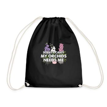Désolé je ne peux pas mes plantes ont besoin de moi pour une orchidée - Sac de sport léger - noir - Devant
