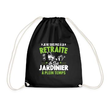 Je Ne Suis Pas À La Retraite Je Suis Jardinier - Sac de sport léger - noir - Devant