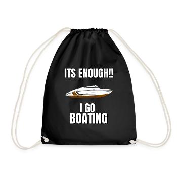 Boat Regatta . Powerboat motor yacht . Yacht Sailing - Drawstring Bag - black - Front