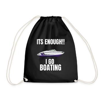 Boat Regatta . Powerboat motor yacht . Yacht Sailing - Drawstring Bag - black - Front