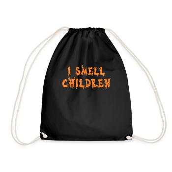 Ich Rieche Kinder Halloween Teacher Monsters - Turnbeutel - Schwarz - Vorne