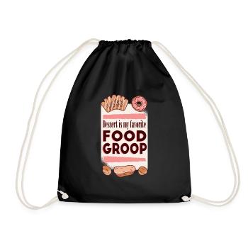 Dessert Favorite Food Sweet Lovers Donate - Drawstring Bag - black - Front