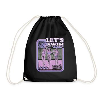 LETS SWIM - BIKINI GIRL - RETRO SUMMER HOLIDAY - Drawstring Bag - black - Front