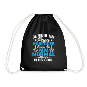 Je Suis Un Papa Horloger Comme Un Papa Normal - Sac de sport léger - noir - Devant