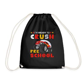 Ready Crush Pre School Back Boys Monster Truck - Drawstring Bag - black - Front