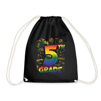 5 Primary school pupils Teacher's school Supplies - Drawstring Bag - black - Front
