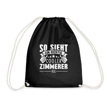 Zimmerer - Turnbeutel - Schwarz - Vorne