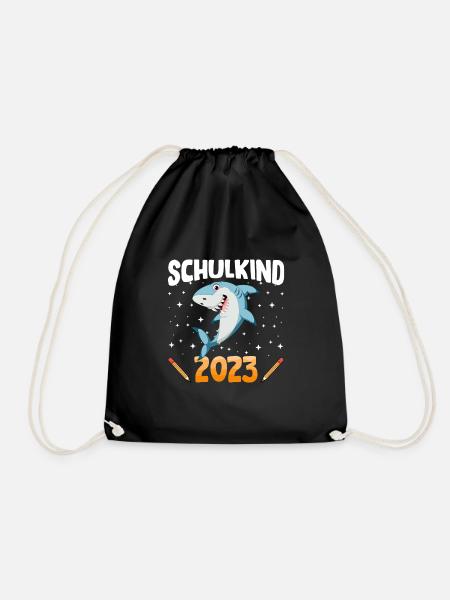 Hai Schulkind 2023 - Turnbeutel - Schwarz