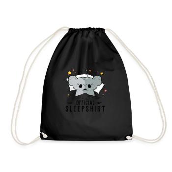 Offizielles Schlafanzug Koala Funny - Turnbeutel - Schwarz - Vorne