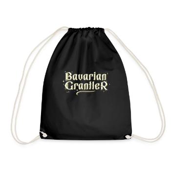 Bavarian Grantler Schnitzel German Beer Festival - Drawstring Bag - black - Front