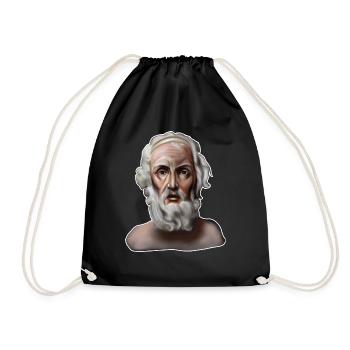Homer Ancient Poet - Drawstring Bag - black - Front
