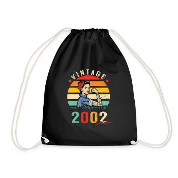 2002 Vintage Édition limitée Cadeau Femmes - Sac de sport léger - noir - Devant