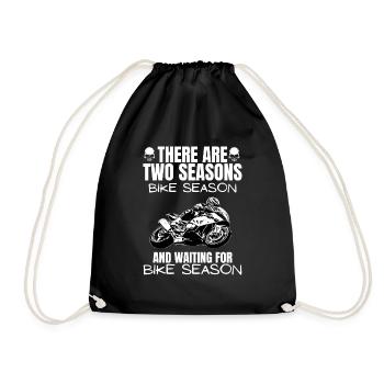 Motorcycle Lifestyle / Motorcycle / Motorcycles biker - Drawstring Bag - black - Front