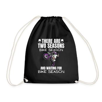 Motorcycle Lifestyle / Motorcycle / Motorcycles biker - Drawstring Bag - black - Front
