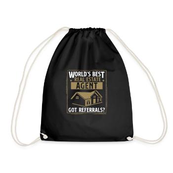 World's Best Funny Property Management For A - Drawstring Bag - black - Front