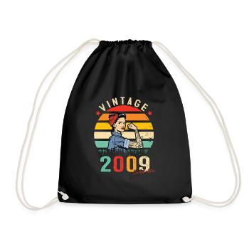 2009 Vintage Édition limitée Cadeau Femmes - Sac de sport léger - noir - Devant