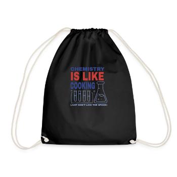 Сhemistry is like wooden spoon School Science - Drawstring Bag - black - Front