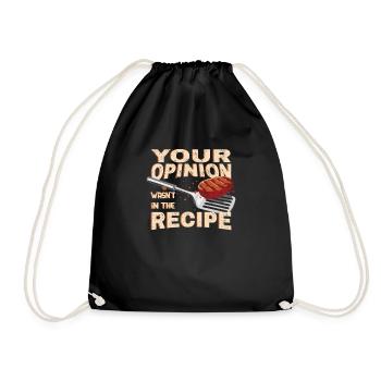 Your opinion was not included in the recipe - Drawstring Bag - black - Front