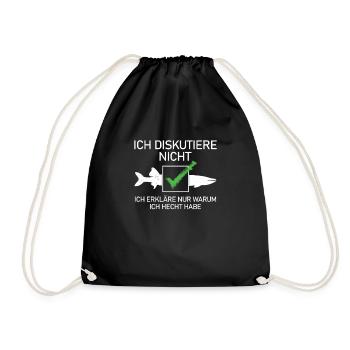 I Discuss Nicht Ich Explanre Nur Warum Ich Hecht - Drawstring Bag - black - Front