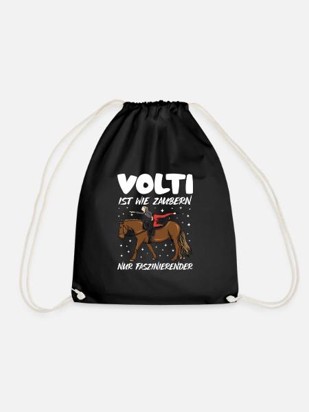 Voltigieren Volti Voltigier Pferde Pferdemädchen - Turnbeutel - Schwarz