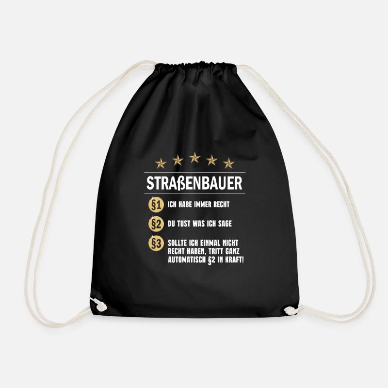 Straßenbauer Paragraph - Turnbeutel - Schwarz