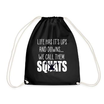 Squats Gym Angebot - Turnbeutel - Schwarz - Vorne