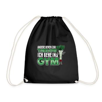 Lauch Kostüm Bodybuilding Satire Gym Jga - Turnbeutel - Schwarz - Vorne