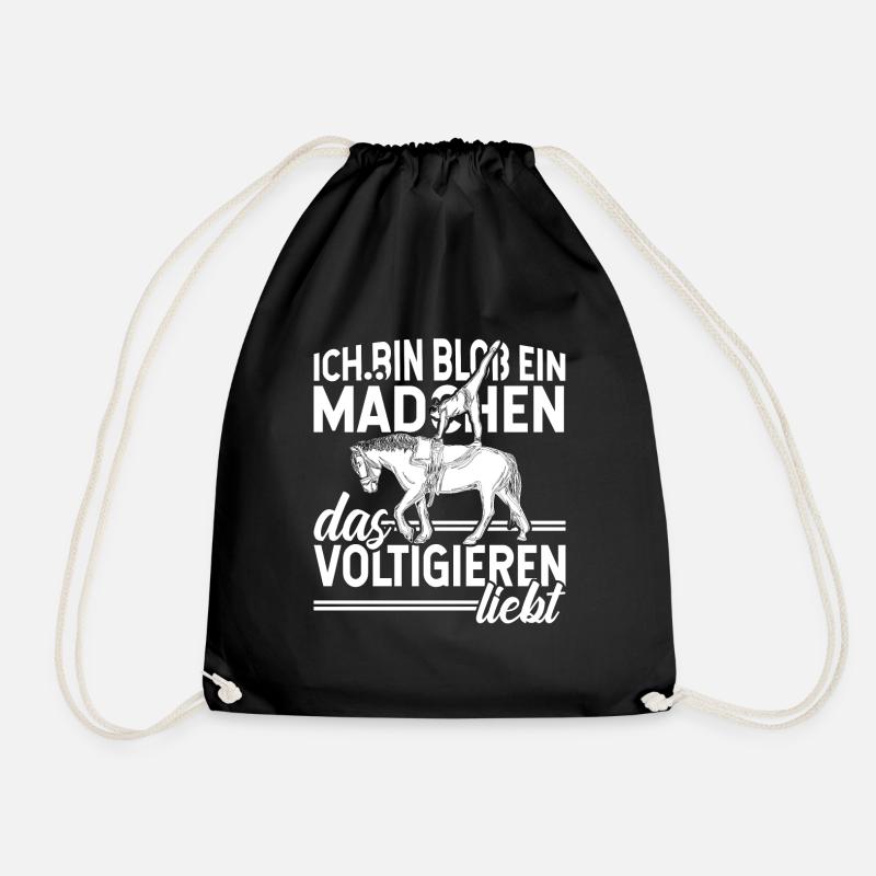 Voltigieren Volti Voltigier Pferde Pferdemädchen - Turnbeutel - Schwarz