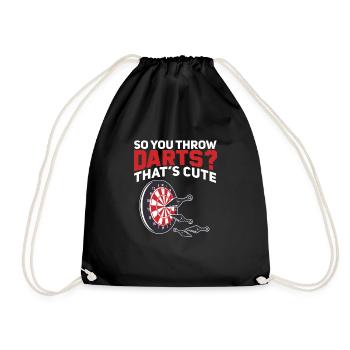 So You Throw Fléchettes That's Cute Funny Knife - Sac de sport léger - noir - Devant