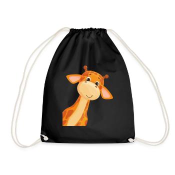 giraffe - Drawstring Bag - black - Front