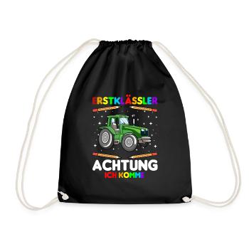 Erstklässler Achtung ich komme - Turnbeutel - Schwarz - Vorne