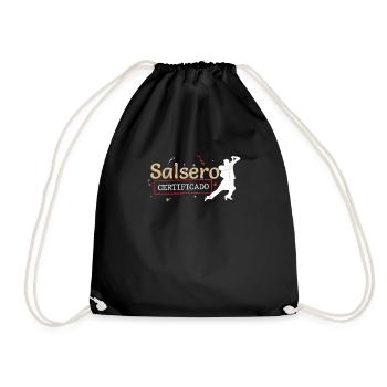 Salsa Certificado Funny Salsa Dancer Latin Dance - Drawstring Bag - black - Front