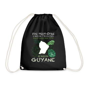 Message Guyane Idée Cadeau - Sac de sport léger - noir - Devant
