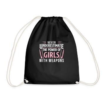 Never Underestimate Girls Funny Color Guard Corps - Sac de sport léger - noir - Devant