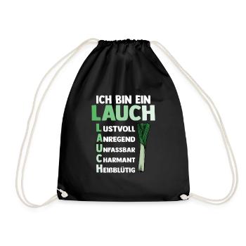 Lauch - Turnbeutel - Schwarz - Vorne