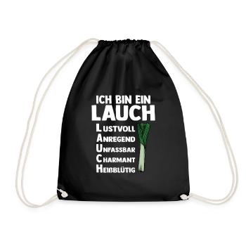 Lauch - Turnbeutel - Schwarz - Vorne