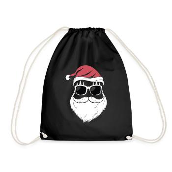 Père Noël super cool - Sac de sport léger - noir - Devant