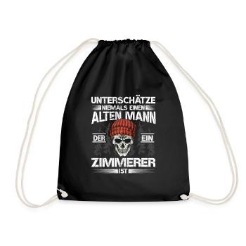 Zimmerer - Turnbeutel - Schwarz - Vorne