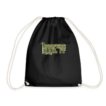 Roofers Nail Funny Roofing Construction For A - Drawstring Bag - black - Front