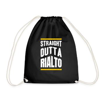 Straight from Rialto, California Hiking Nature - Drawstring Bag - black - Front