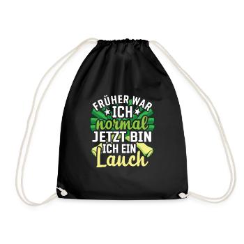 Lauch Kostüm Bodybuilding Satire Gym Jga - Turnbeutel - Schwarz - Vorne