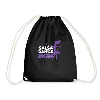 Salsa Dance Mom Funny Salsa Dancer Latin Dance - Drawstring Bag - black - Front