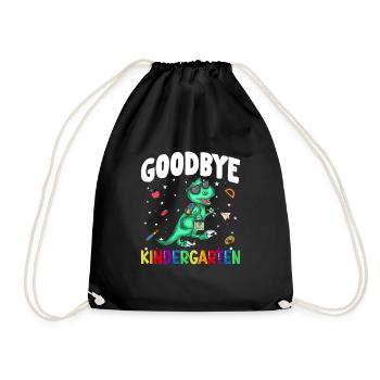 Goodbye Kindergarten Dino Schultüte - Turnbeutel - Schwarz - Vorne