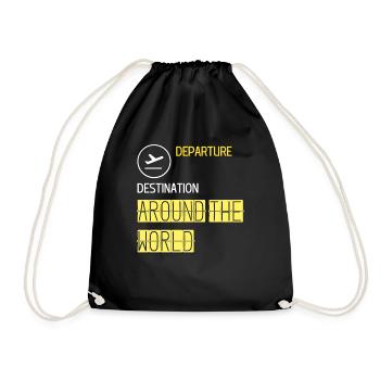 Destination de départ autour du monde Avion - Sac de sport léger - noir - Devant
