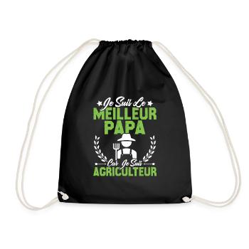 Je suis le meilleur papa car je suis Agriculteur - Sac de sport léger - noir - Devant