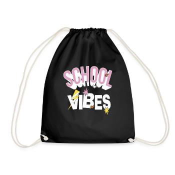 Schul Vibe Lehrer Schüler Studieren Zitat Geschenk - Turnbeutel - Schwarz - Vorne